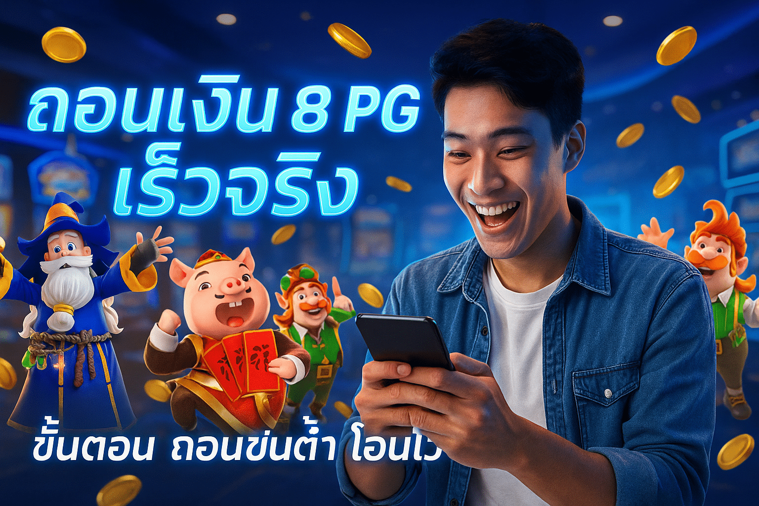 ถอนเงิน 8 PG เร็วจริง ขั้นตอน ถอนขั้นต่ำ โอนไว