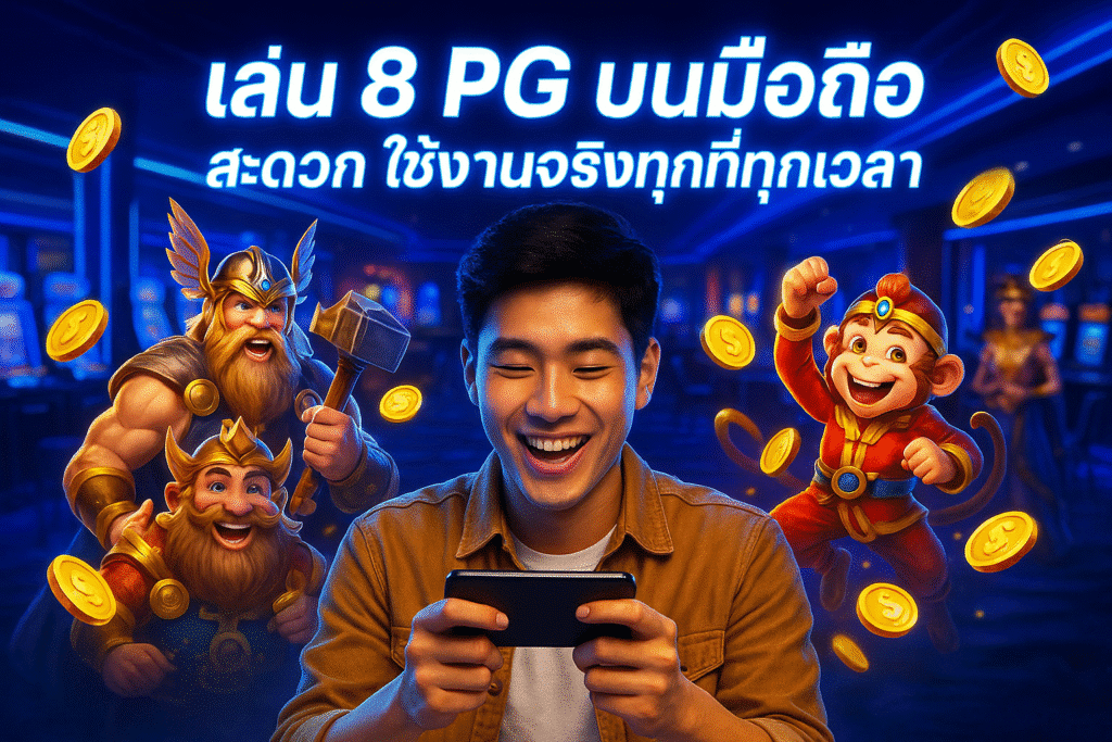 เล่น 8 PG บนมือถือ สะดวก ใช้งานจริงทุกที่ทุกเวลา